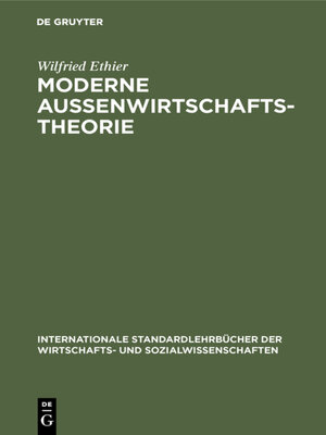 cover image of Moderne Außenwirtschaftstheorie